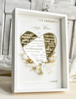 Pamiątki Prezenty na komunię  podziękowania dla najbliższych  podziękowanie dla Rodziców Chrzestnych Komunia, Komunijne podziękowania dla Matki i Ojca Chrzestnego Rama i kwiaty , Flowerbox Serce 4