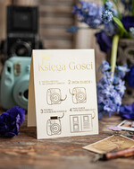 Księgi wpisów gości dodatki instrukcje  Instrukcja do Księgi Gości Polaroid stojaca papierowa dodatki ślubne instrukcja do księgi weselnej polaroid0