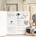 Księgi wpisów gości podróżnicze księga wpisów gości na wesele z motywem podróży - księga pamiątkowa na ślub dla podróżników3