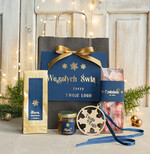 Prezenty oferta dla Firm mini zestawy  upominki świąteczne dla klientów z logo firmy Małe boxy prezentowe zestawy z kawą i herbatą miody 0