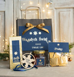 Prezenty oferta dla Firm mini zestawy  upominki świąteczne dla klientów z logo firmy Małe boxy prezentowe zestawy z kawą i herbatą miody 0