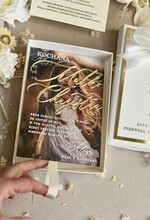 Zaproszenia na Komunię  Dla Chrzestnych i Dziadków klasyczne Złote Zaproszenia na Komunię w Pudełku ze zdjęciem Zaproszenie Komunijne dla Matki Chrzestnej i Ojca Chrzestnego lub dla Babci i Dziadka4