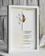 podziękowania dla najbliższych  Podziękowania w Ramie podziękowanie dla Matki Chrzestnej na Komunię, Komunijne podziękowania dla Matki i Ojca Chrzestnego w białej ramie 2