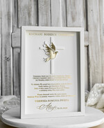 podziękowania dla najbliższych  Podziękowania w Ramie podziękowanie dla rodziców Chrzestnych na Komunię, Komunijne podziękowania dla Matki i Ojca Chrzestnego w białej ramie 5