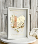 podziękowania dla najbliższych  Podziękowania w Ramie podziękowanie dla Matki Chrzestnej na Komunię, Komunijne podziękowania dla Matki i Ojca Chrzestnego Rama i kwiaty , Flowerbox Serce 3