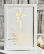 podziękowania dla najbliższych  Podziękowania w Ramie podziękowanie dla rodziców Chrzestnych na Komunię, Komunijne podziękowania dla Matki i Ojca Chrzestnego w białej ramie 2