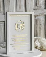 podziękowania dla najbliższych  Podziękowania w Ramie podziękowanie dla Matki Chrzestnej na Komunię, Komunijne podziękowania dla Matki i Ojca Chrzestnego w białej ramie 3