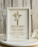 podziękowania dla najbliższych  Podziękowania w Ramie podziękowanie dla rodziców Chrzestnych na Komunię, Komunijne podziękowania dla Matki i Ojca Chrzestnego w białej ramie 2