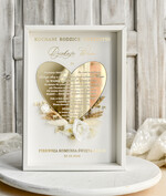 podziękowania dla najbliższych  Podziękowania w Ramie podziękowanie dla Rodziców Chrzestnych Komunia, Komunijne podziękowania dla Matki i Ojca Chrzestnego Rama i kwiaty , Flowerbox Serce 1