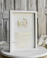 podziękowania dla najbliższych  Podziękowania w Ramie podziękowanie dla rodziców Chrzestnych na Komunię, Komunijne podziękowania dla Matki i Ojca Chrzestnego w białej ramie 2