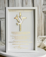 podziękowania dla najbliższych  Podziękowania w Ramie podziękowanie dla rodziców Chrzestnych na Komunię, Komunijne podziękowania dla Matki i Ojca Chrzestnego w białej ramie 2