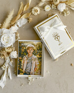 podziękowania dla najbliższych  podziękowania w pudełku  personalizowane podziękowanie dla rodziców chrzestnych, podziękowanie dla Ojca Chrzestnego ze zdjęciem 1