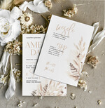 Zaproszenia ślubne tanie Tanie  Zaproszenie Ślubne jednokartkowe , Monochromatyczne Zaproszenia na Ślub, Eleganckie 1