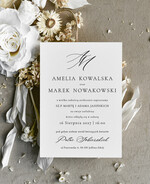 Zaproszenia ślubne tanie Tanie  Zaproszenie Ślubne jednokartkowe , Monochromatyczne Zaproszenia na Ślub, Eleganckie 0