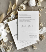 Zaproszenia ślubne tanie Tanie Zaproszenie Ślubne Czarno Białe z monogramem , Monochromatyczne Zaproszenia na Ślub 1