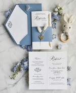 ZAPROSZENIA NA CHRZCINY dla chłopca zaproszenie na Chrzest Niebieskie Klasyczne zaproszenie na chrzciny rwane zaproszenia na chrest złocone4