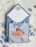 ZAPROSZENIA NA CHRZCINY dla chłopca boho deilkatne Zaproszenie na Chrzest z kalką, Eleganckie Zaproszenia na Chrzciny presonalizowane0