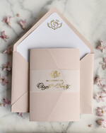 ZAPROSZENIA NA CHRZCINY dla dziewczynki  Złocone Zaproszenie na Chrzest, Eleganckie Zaproszenia na Chrzciny ze Zdjęciem 2