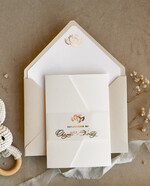 ZAPROSZENIA NA CHRZCINY dla dziewczynki  Złocone Zaproszenie na Chrzest, Eleganckie Zaproszenia na Chrzciny ze Zdjęciem 3