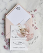 ZAPROSZENIA NA CHRZCINY dla dziewczynki  klasyczne Zaproszenie na Chrzest z kalką, Eleganckie Zaproszenia na Chrzciny ze Zdjęciem 2