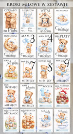prezent dla Noworodka - Wyprawka duze boxy preznetowe dla noworodka  Zestaw prezentowy dla Noworodka - Wyprawka Niemowlę Baby Shower boho gryzak pieluszka Kroki Milowe1