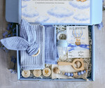 prezent dla Noworodka - Wyprawka duze boxy preznetowe dla noworodka  Zestaw prezentowy dla Noworodka - Wyprawka Niemowlę Baby Shower boho gryzak pieluszka Kroki Milowe6