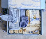 prezent dla Noworodka - Wyprawka duze boxy preznetowe dla noworodka  Zestaw prezentowy dla Noworodka - Wyprawka Niemowlę Baby Shower boho gryzak pieluszka Kroki Milowe5