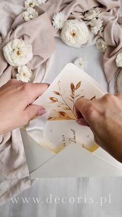 Zaproszenia ślubne z perełkami / tłoczeniem zaproszenia na ślub, nowoczesne zaproszenia ślubne z perełkami, zaproszenie na ślub w kieszonce, eleganckie zaproszenie ślubne ze wstążka 1