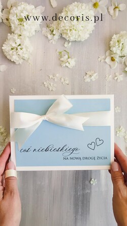 Prezenty dla Panny Młodej  podwiązki ślubne  Prezent dla Panny Młodej od Świadkowej z niezapominajka, zestaw prezentowy na panieński, cos niebieskiego podwiązka ślubna1