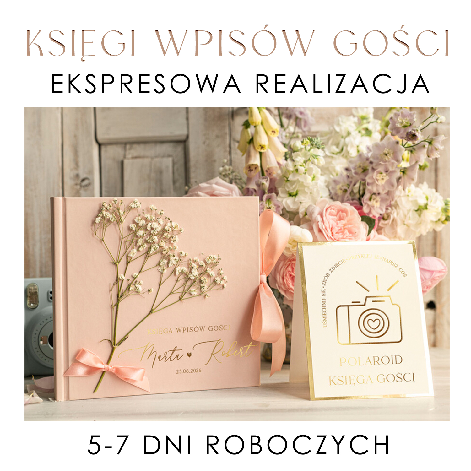 Ślubne Księgi Wpisów Gości Zaprojektuj własną treść - ZMIANA PROMO
